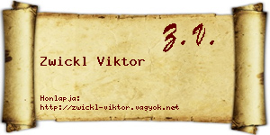Zwickl Viktor névjegykártya